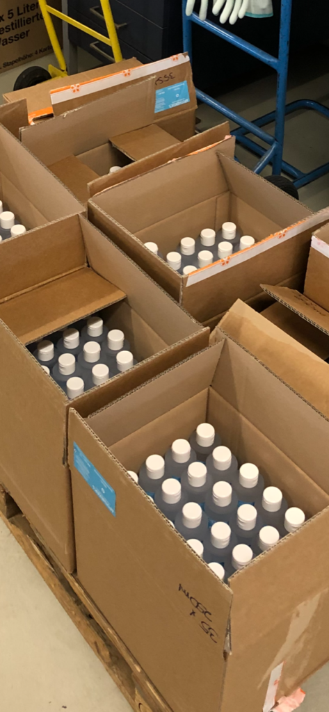  Desinfektionsmittelherstellung durch die Sicherung von Ethanol